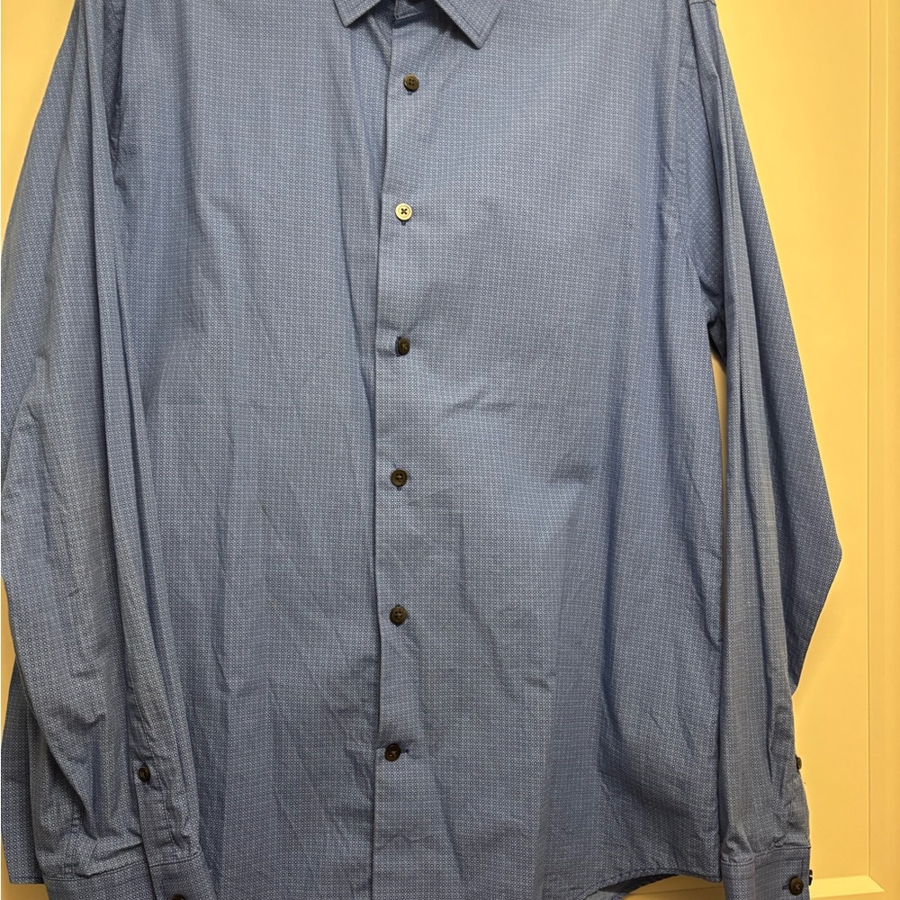 Express Light Blue Patterned Shirt